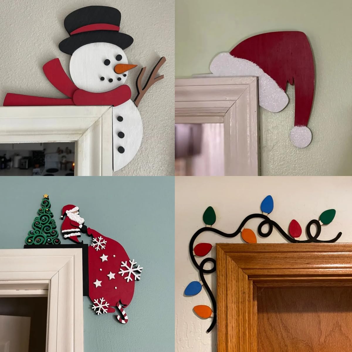 Decoración de fiesta Navideñas para Puertas, Metal