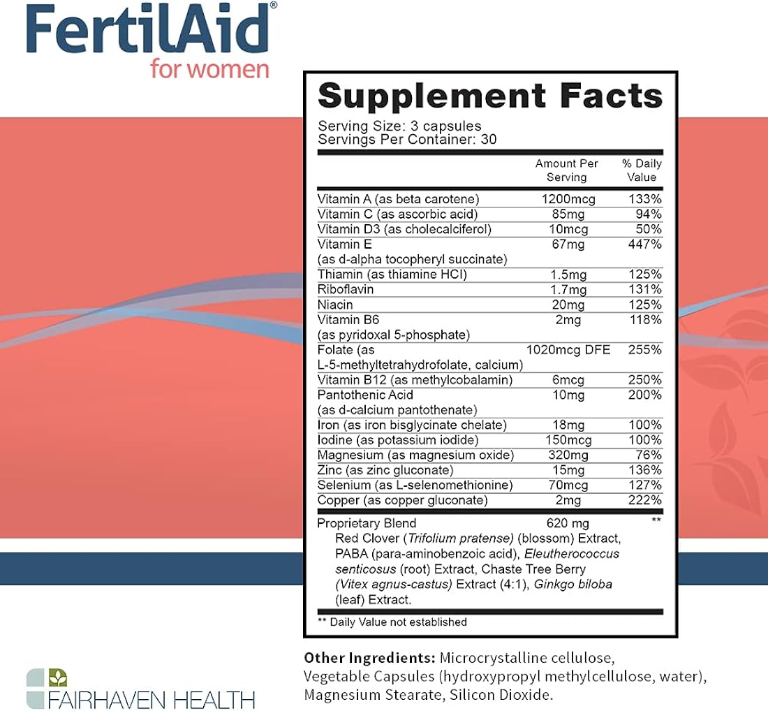 Suplemento fertilidad masculina y femenina vitaminas
