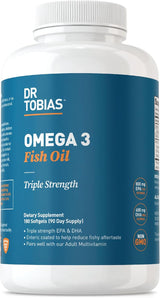 Suplemento Omega 3, Dr. Tobias, 2000mg, 180 cápsulas
