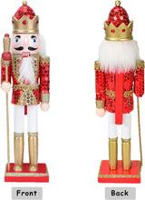 Figuras de Nutcracker de Madera, Decoración Navideña, 12 Pulgadas