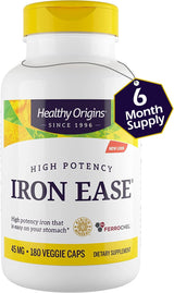 Suplemento Healthy Origins Iron Ease (con Ferrochel), 45 mg