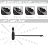 Correa retráctil para perro de 360°, Gris-Negro TUG