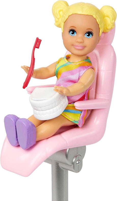 Barbie Carreras Set Dentista con Muñeca Doctor, Accesorios