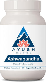 Suplemento de Ashwagandha, Ayush Herbs, 120 cápsulas veganas