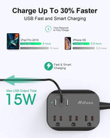 Regleta de alimentación con USB, regleta de enchufe plano