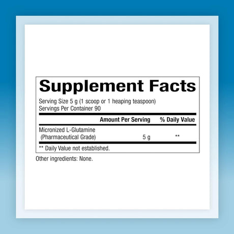 Mezcla de L-Glutamina Micronizada 5000 mg, Natural Factors