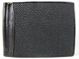 pelgio - Billetera de piel plegada genuina Stingray Skin