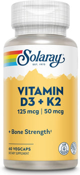 SOLARAY Vitamina D3 K2 Suplemento para Huesos y Corazón