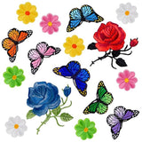 Coopay, 15 parches bordados de Flores y Mariposas