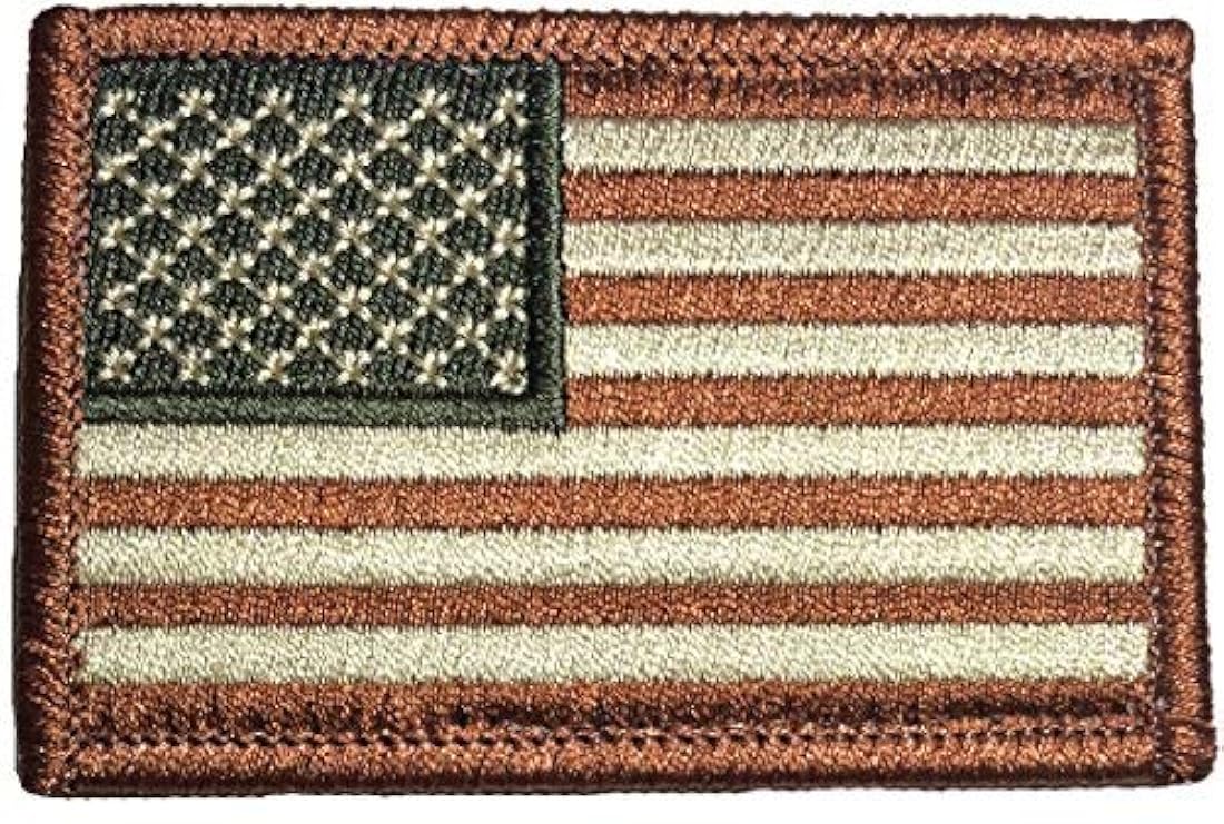 Parche Bandera de EE. UU. Parche táctico Desert Tan 2x3