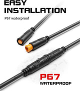 Cable de extensión para bicicleta eléctrica, impermeable, 2/3/4/5Pin