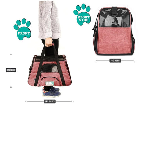 Bolso de viaje para mascotas de lado suave aprobado