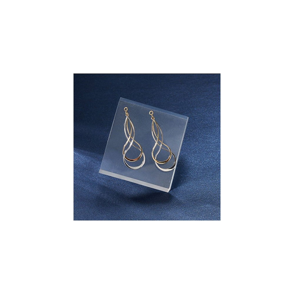 Aretes colgantes oro amarillo de 14 quilates para muejer