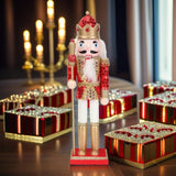 Figuras de Nutcracker de Madera, Decoración Navideña, 12 Pulgadas