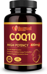 CoQ10 400mg con PQQ y Omega 3, 120 cápsulas