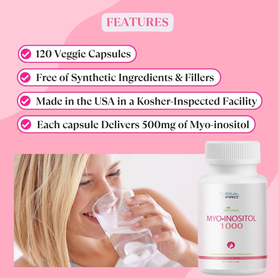 BIOLABS PRO MiInositol 1000mg Suplemento 120 caps