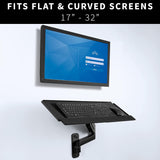 Soporte de Pared Monitor VIVO con Bandeja Ajustable MOUNT-VWKB1