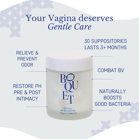 Boquet Supositorio prebiótico vaginal para una higiene 30und