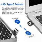 Presentador Inalámbrico 2 en 1 USB/Type-C para PPT, Control Volumen