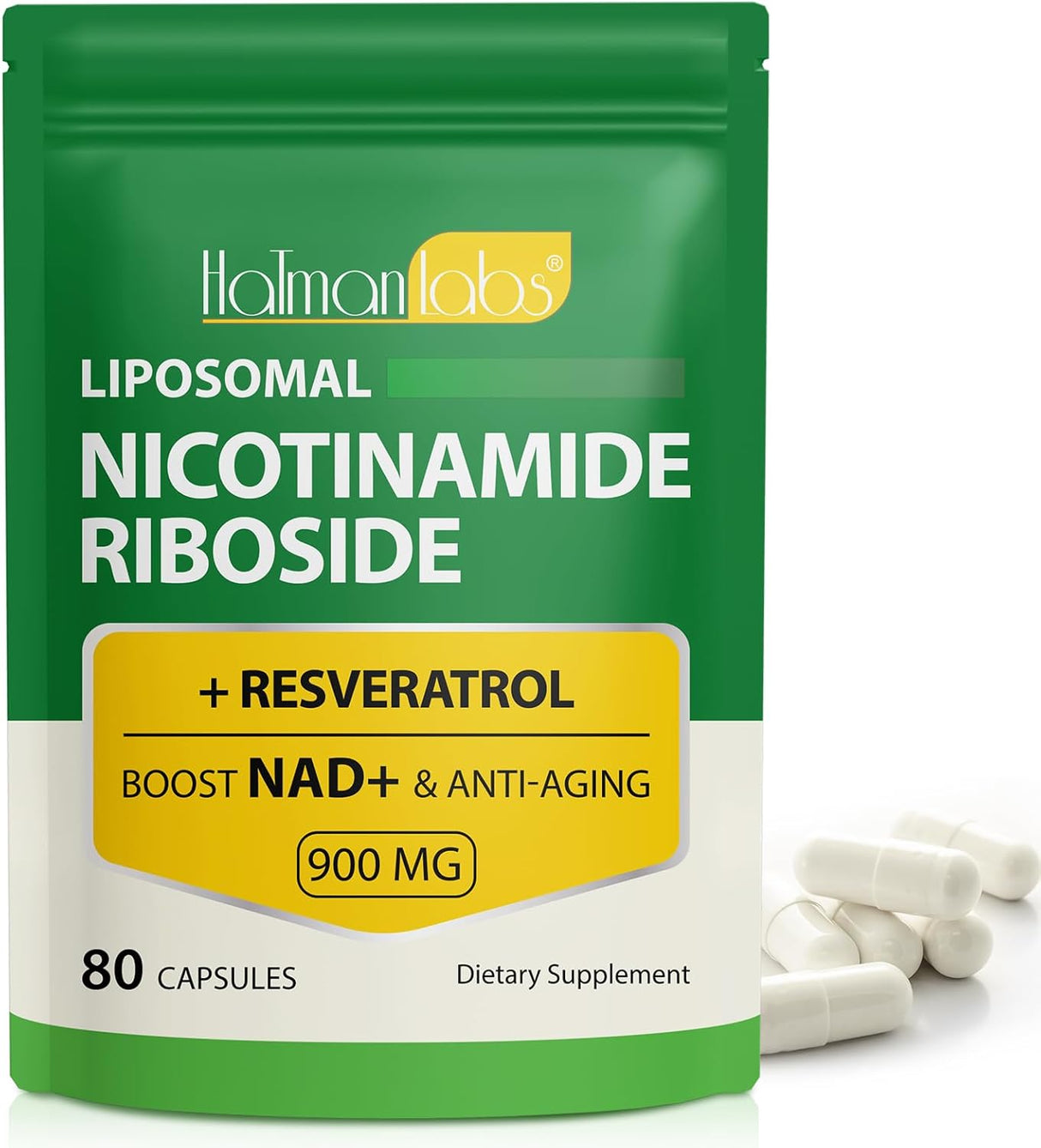 Suplemento NAD Liposomal 900mg - Energía y Salud Celular - 80 Cápsulas