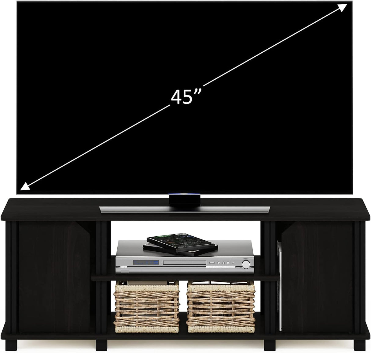 Soporte TV 45" con estantes y almacenamiento - Brahms