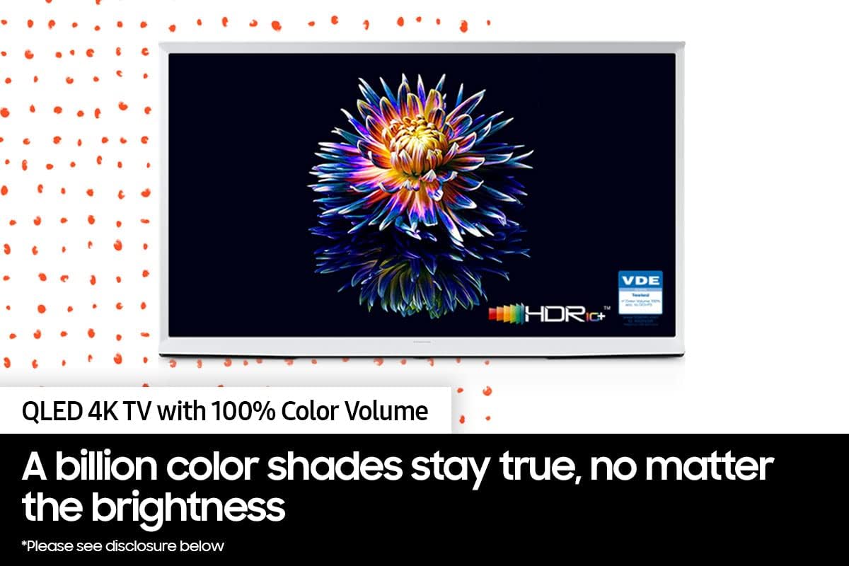 Televisor QLED 4K SAMSUNG 65 Anti-reflejo, Easel QN65LS01B
