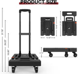 Carretilla Plegable SOLEJAZZ 500LB, 6 Ruedas, 2 Cuerdas Bungee