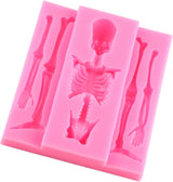 Molde de Calavera de Silicona para Decoración de Pasteles
