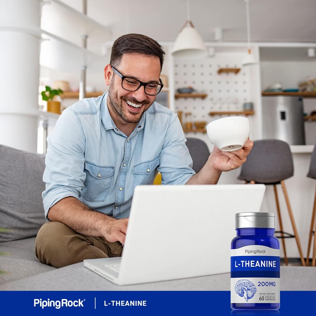 Suplementos Piping Rock L Teanina Cápsula 200 mg 60 unidades