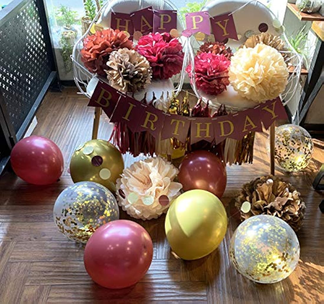 Vino Borgoña Champagne Oro Cumpleaños Decoraciones Mujer
