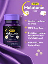 Apoyo para dormir para niños de 1 mg 120 tabletas masticable