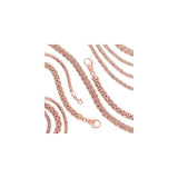 Pulseras bizantina plana de oro rosa de 18 quilates