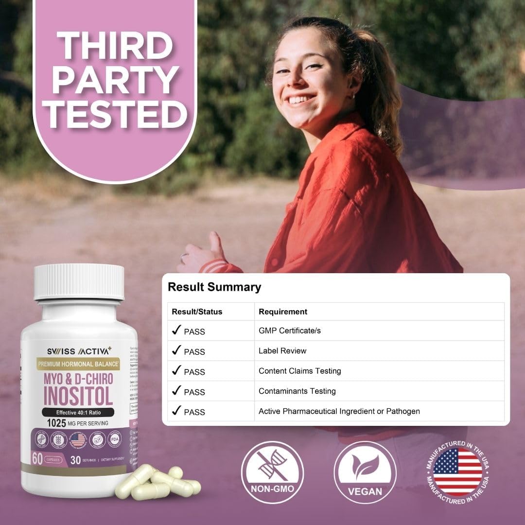 Suplemento Hormonal Swiss Activa+ Myo D-Chiro Inositol 30 días