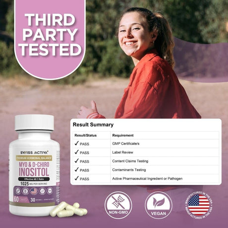 Suplemento Hormonal Swiss Activa+ Myo D-Chiro Inositol 30 días