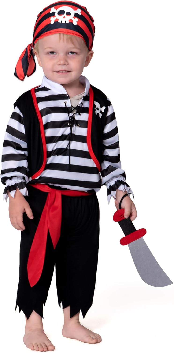 Disfraz de Pirata para Bebé, Spooktacular Creations, Rayas