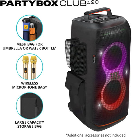 Altavoz portátil JBL PARTYBOX Club 120 con gSport Cargo Sleeve