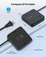 TROND Regleta de alimentación , cable de extensión de 5 pies