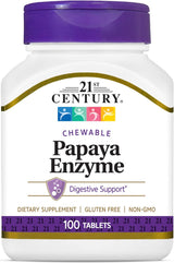 Suplemento Tabletas masticables con enzima de papaya 100 und