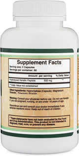 Vitaminas de Keratina para Cabello, Piel y Uñas, Double Wood
