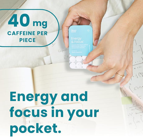 NeuroGum Energy Caffeine Mints (72 piezas) – Sin azúcar con L-teanina + cafeína natural + vitamina B12 y B6 – Suplemento nootrópico de energía y enfoque para mujeres y hombres – Keto y vegano, sabor a