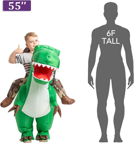 Disfraz inflable para niños de dinosaurio  unisex