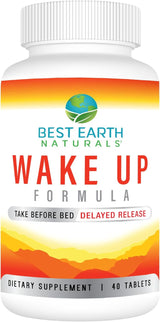 Suplemento Energético Earth Naturals Wake Up Fórmula Retardo 40 Cápsulas