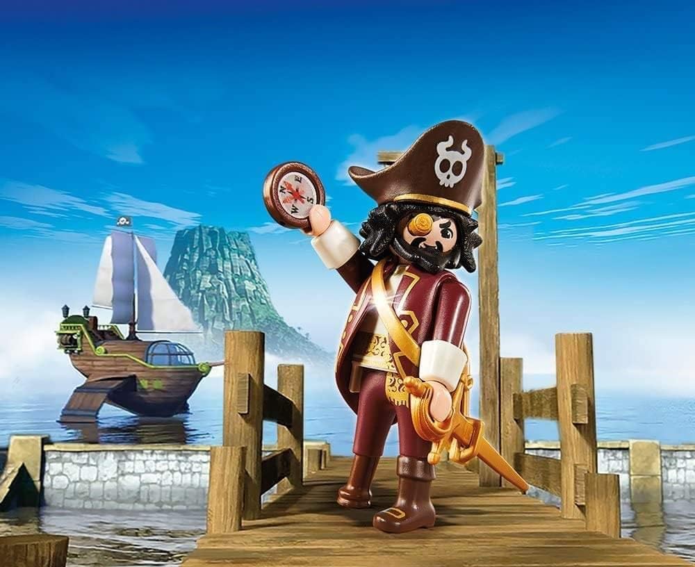 PLAYMOBIL Pirata Sharkbeard, figura con accesorios, 70420