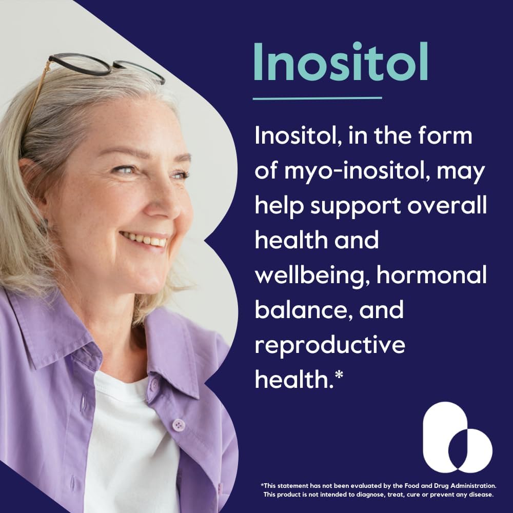 BESTVITE Inositol 750 mg Vegan, Sin Estearatos, 120 Cápsulas