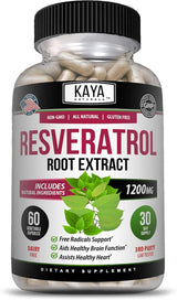 Suplemento Cápsulas de resveratrol  antienvejecimiento 60 u