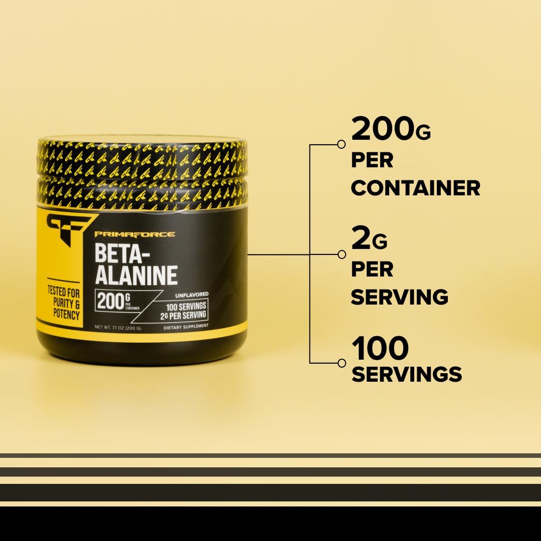 Primaforce Beta Alanina Polvo 200g Sin Gluten, No GMO