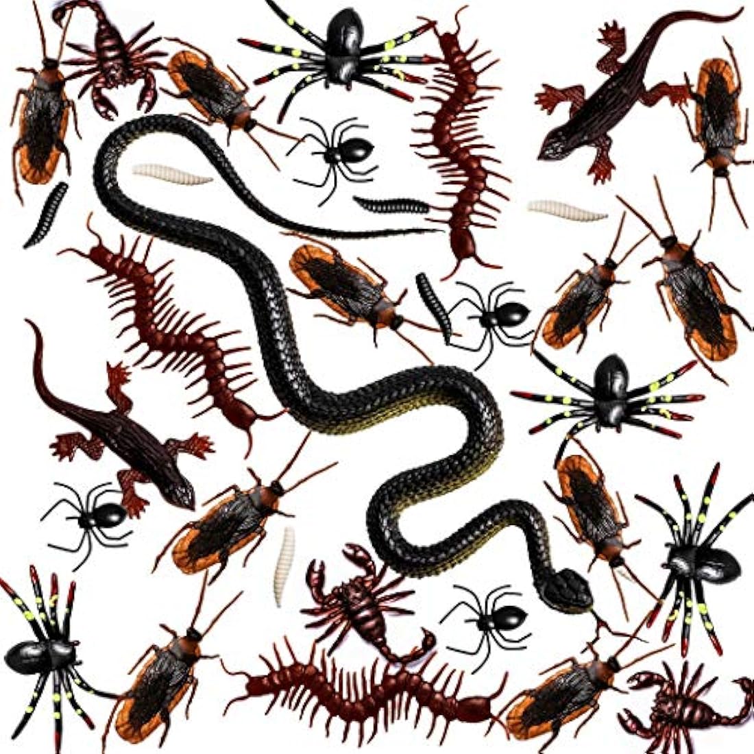 148 piezas de plástico insectos truco broma decoración