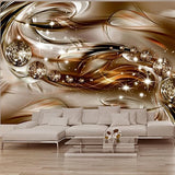Mural de pared diseño abstracto 116x83color dorado