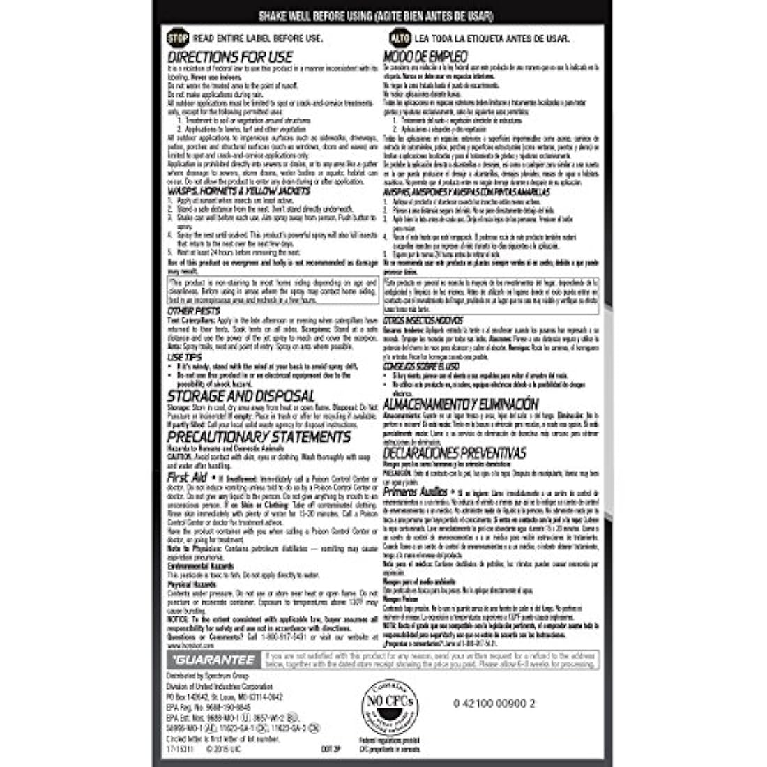 Hot Shot 13412 HG-13412 Control de plagas Paquete de 2 Negro
