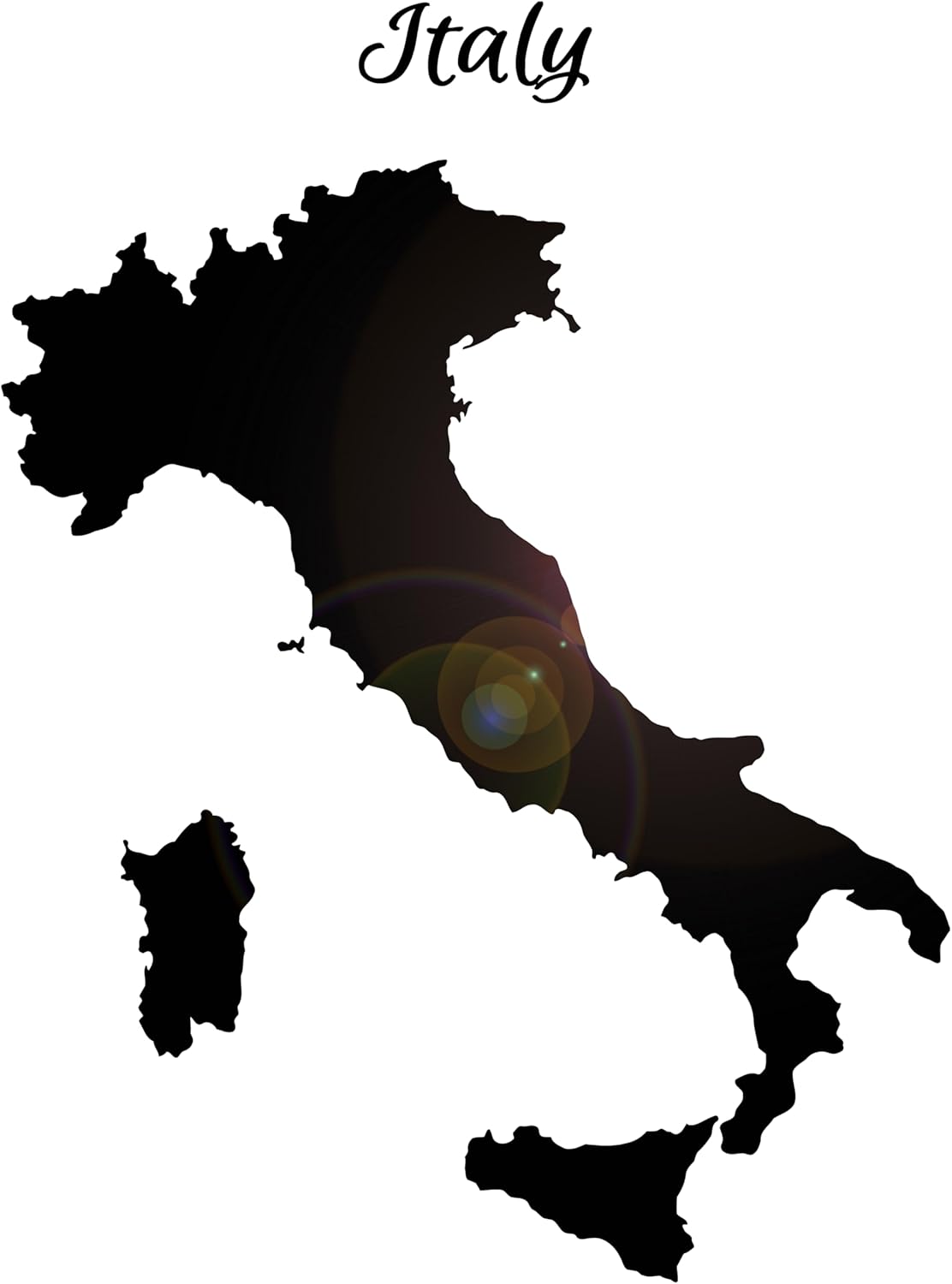 Vinilo Decorativo Mapa de Italia - Stickers Viaje 3561ig